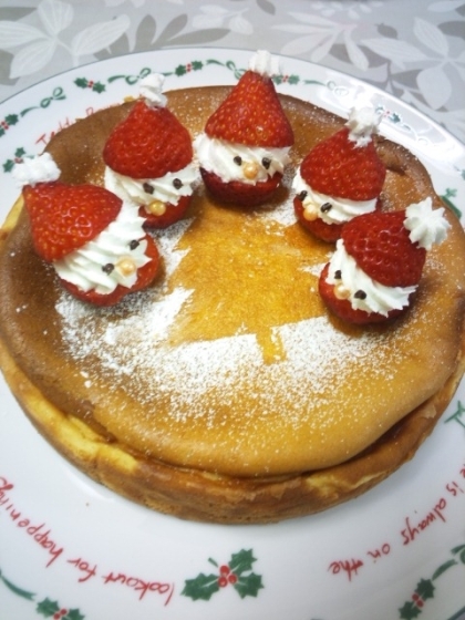 チーズケーキのクリスマスデコ用に作らせていただきました。
目はデコペンのチョコ、鼻は大粒のアラザンです。

思ったより簡単で、可愛くデコれました＾＾