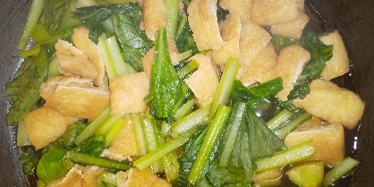 めんつゆで超簡単♪♡～＊小松菜と油揚げの煮浸し＊～