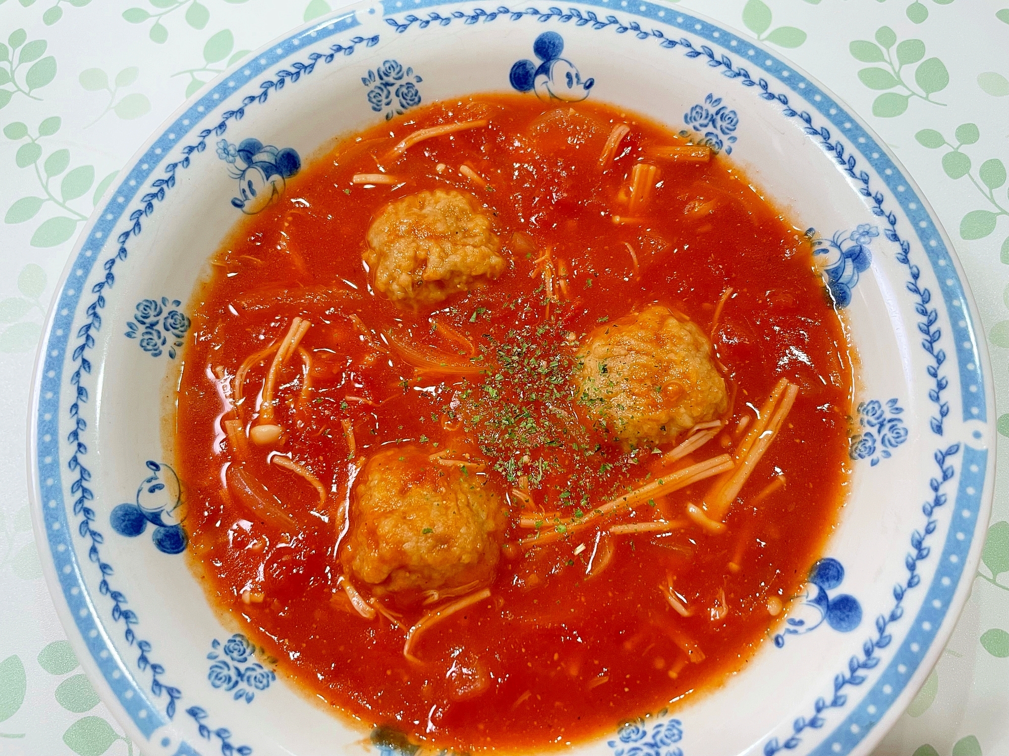 ミートボールのトマト味噌スープ