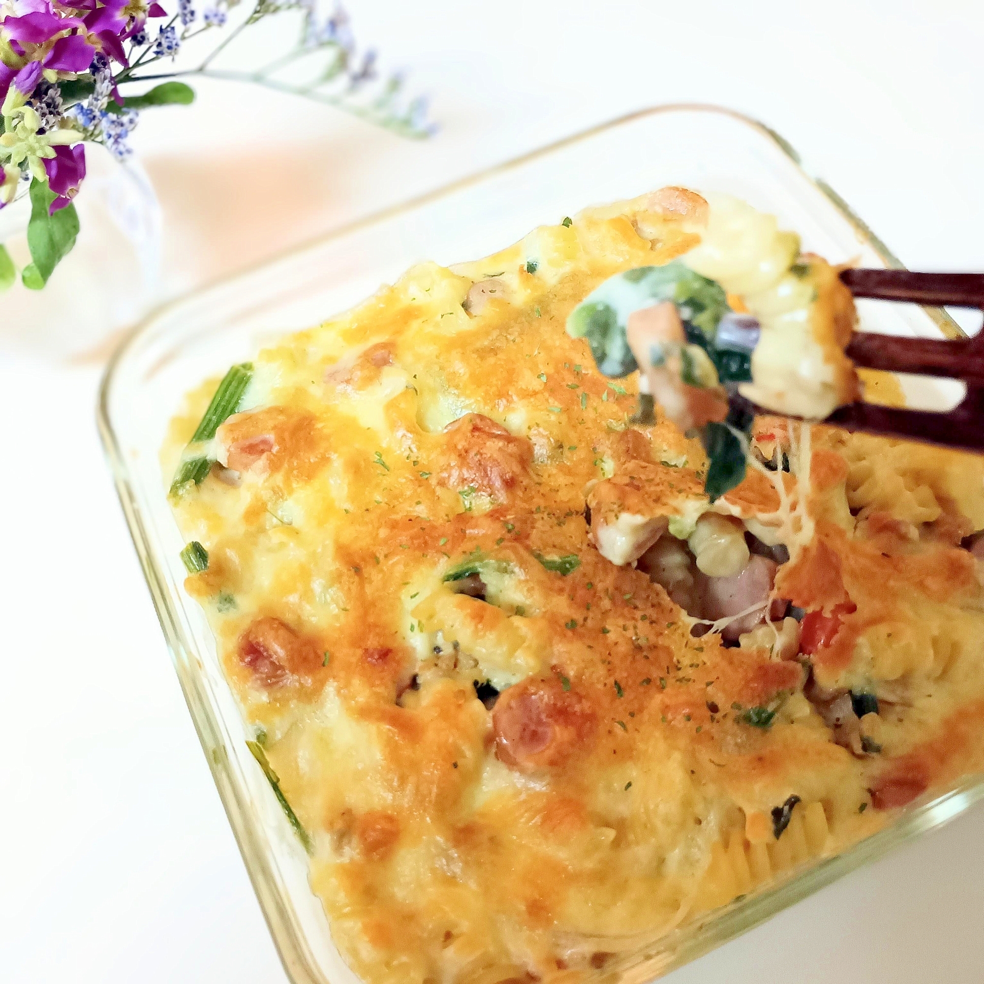 クリーム煮リメイクᕷ*クリームパスタグラタンꕤ୭*