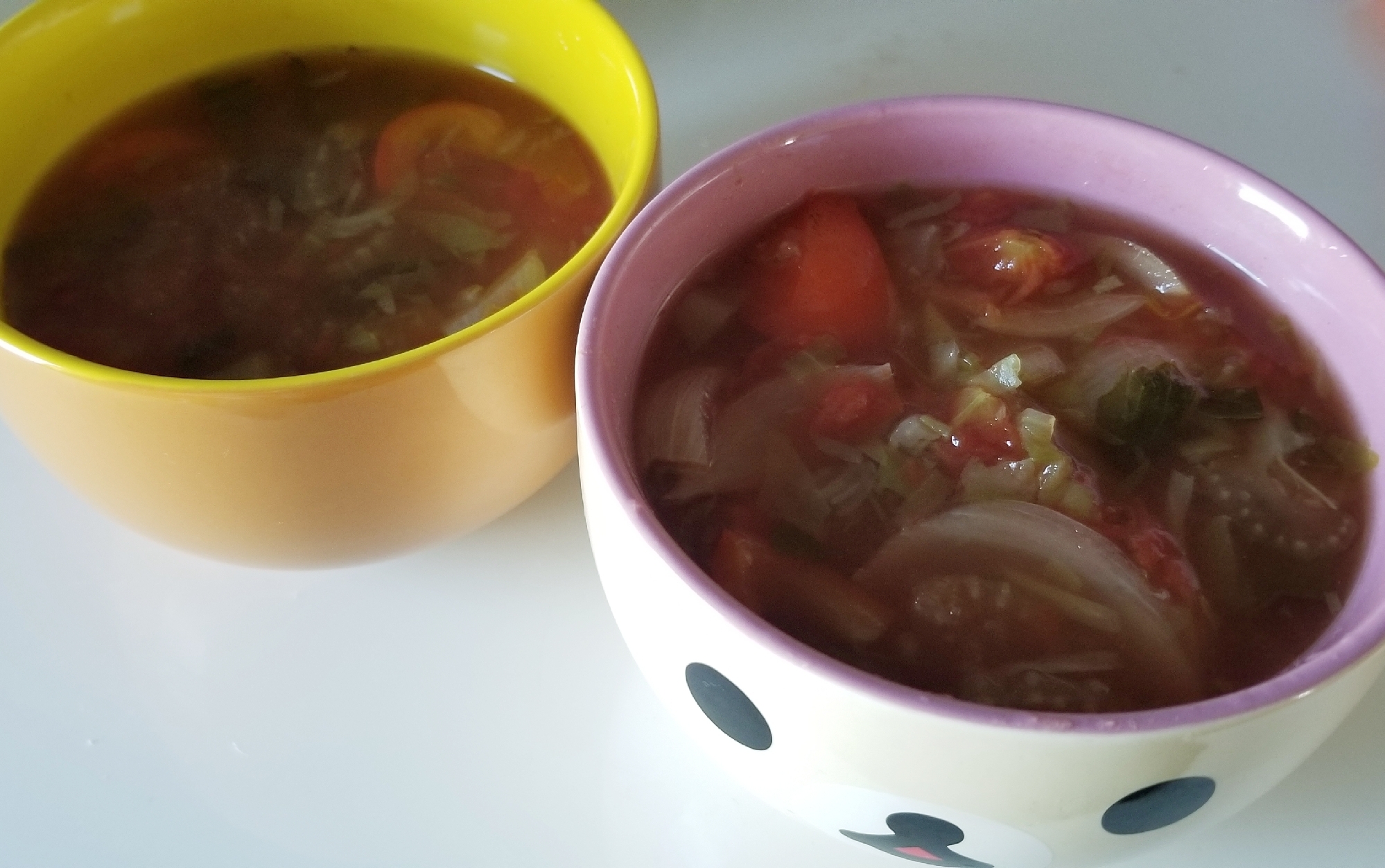 トマト缶★パプリカセロリ玉葱キャベツの煮込みスープ