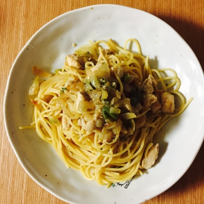 おうちパスタ屋♡ねぎ塩鶏パスタ