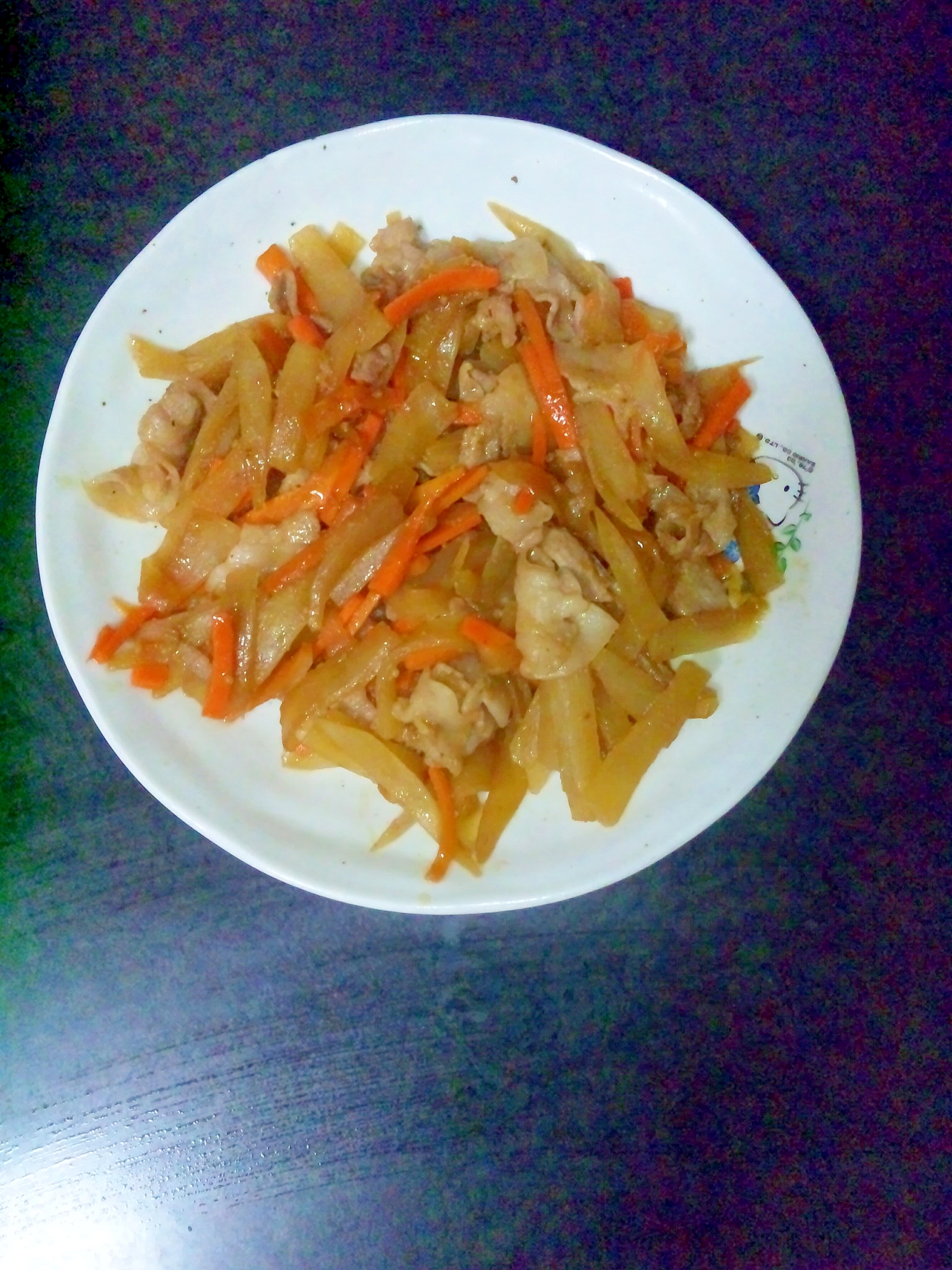 ヤーコンの焼き肉のタレ炒め