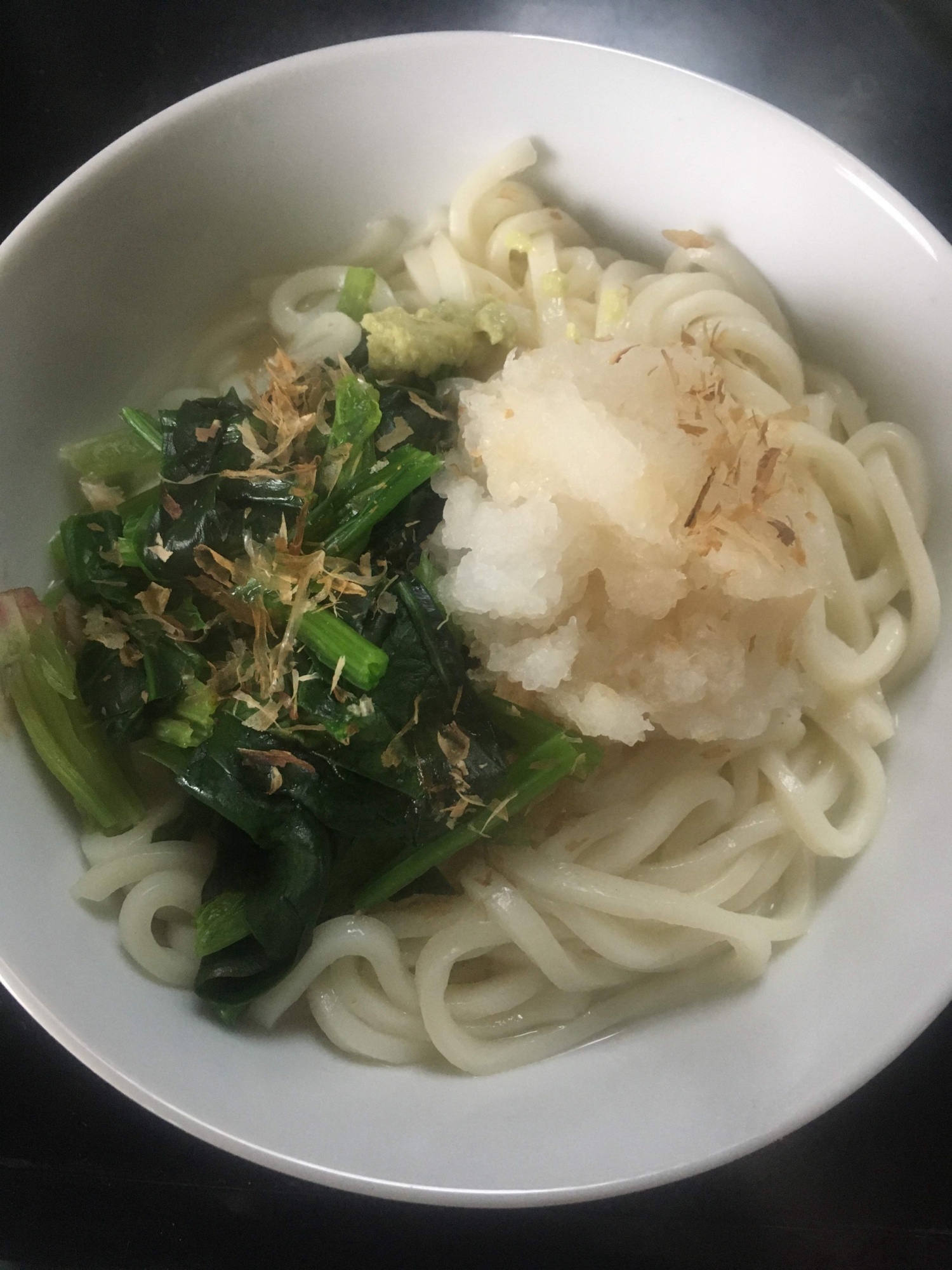 ほうれん草のおろし釜揚げうどん