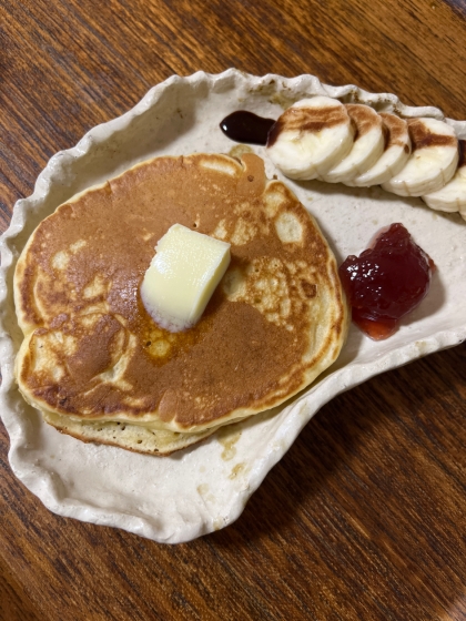 理想のパンケーキ、ポイントは重曹でした。