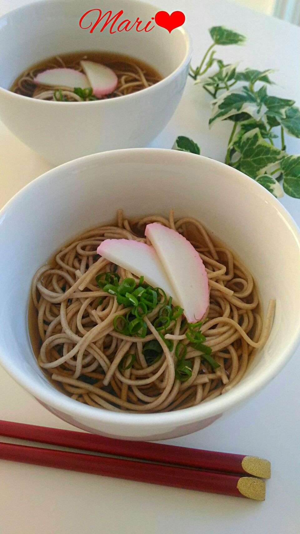 麺つゆで簡単☆あったかお蕎麦