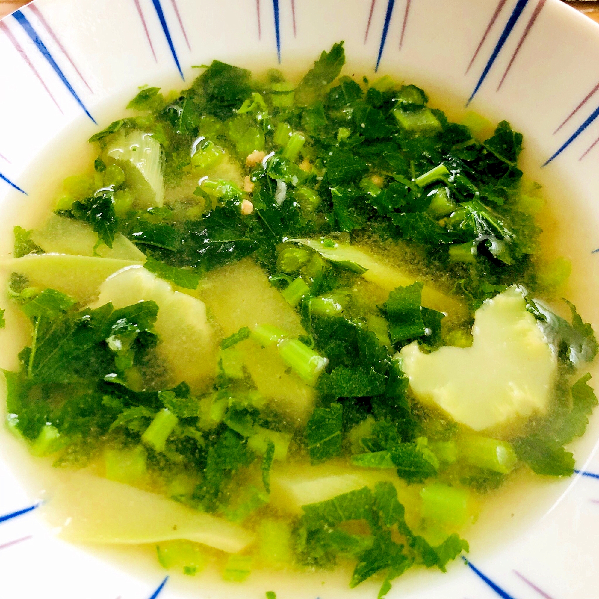 大根の葉とブロッコリーのスープ レシピ 作り方 By さくらぐみ 楽天レシピ