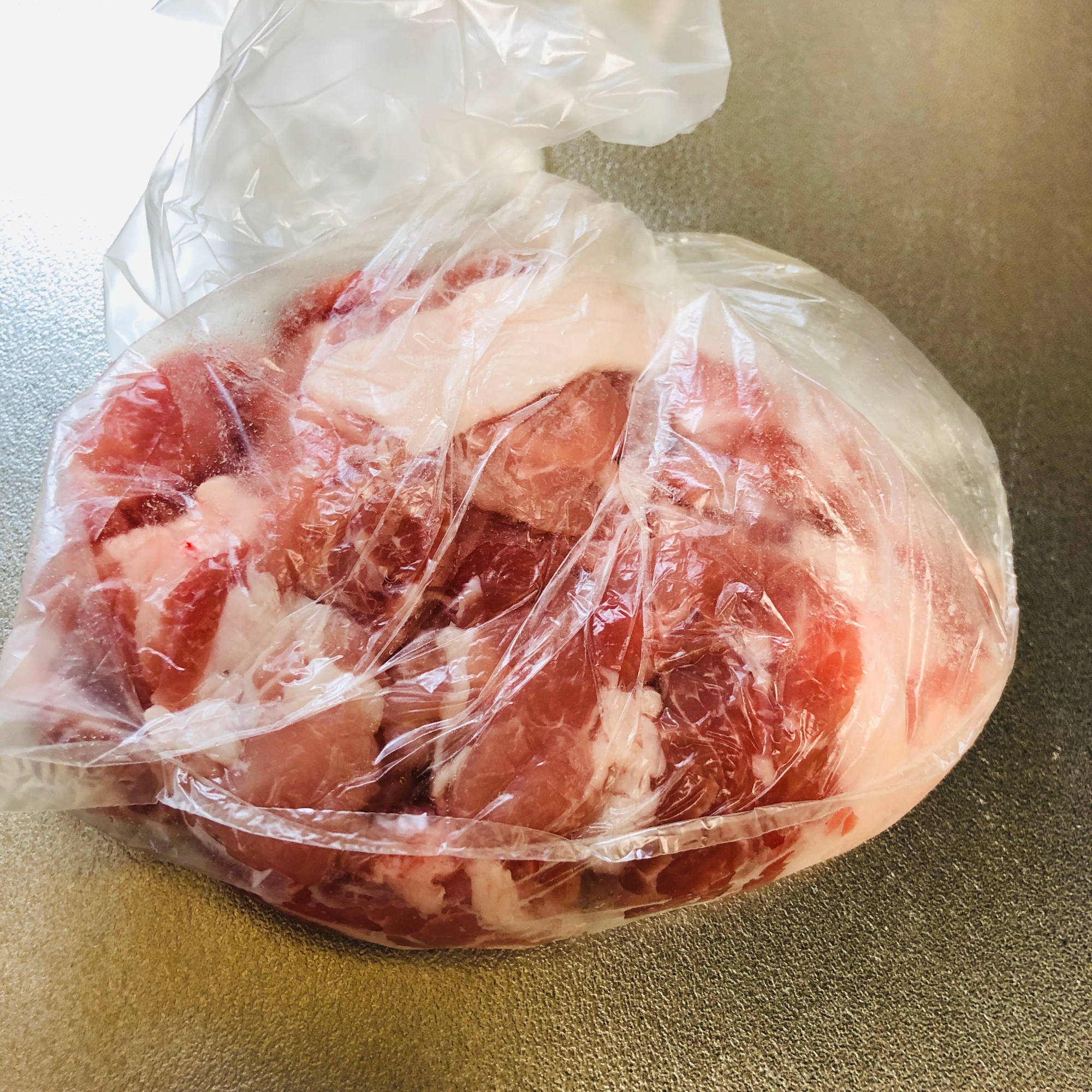 もち豚細切れ肉の下味冷凍