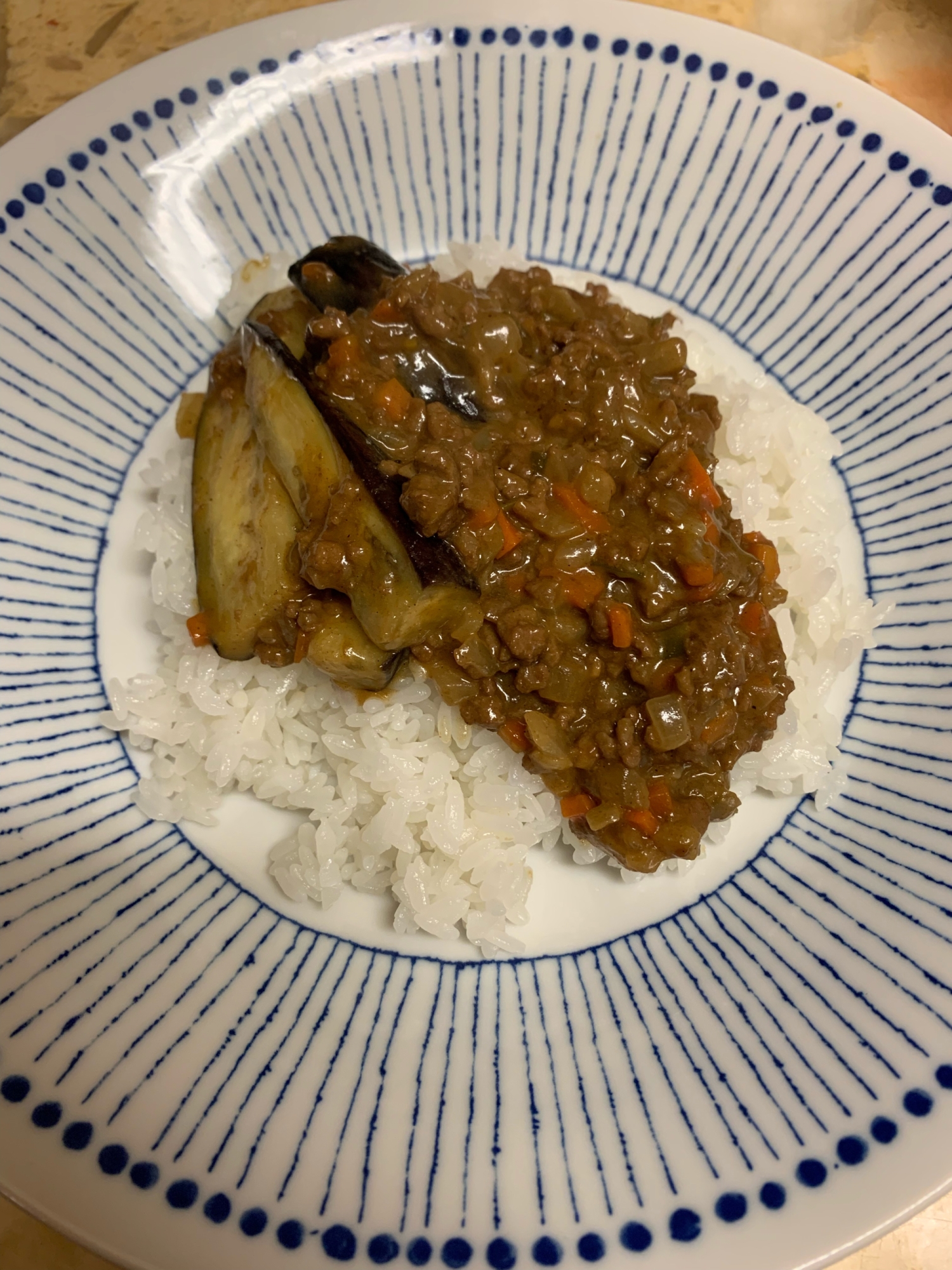 キーマカレー（ナスのトッピング）