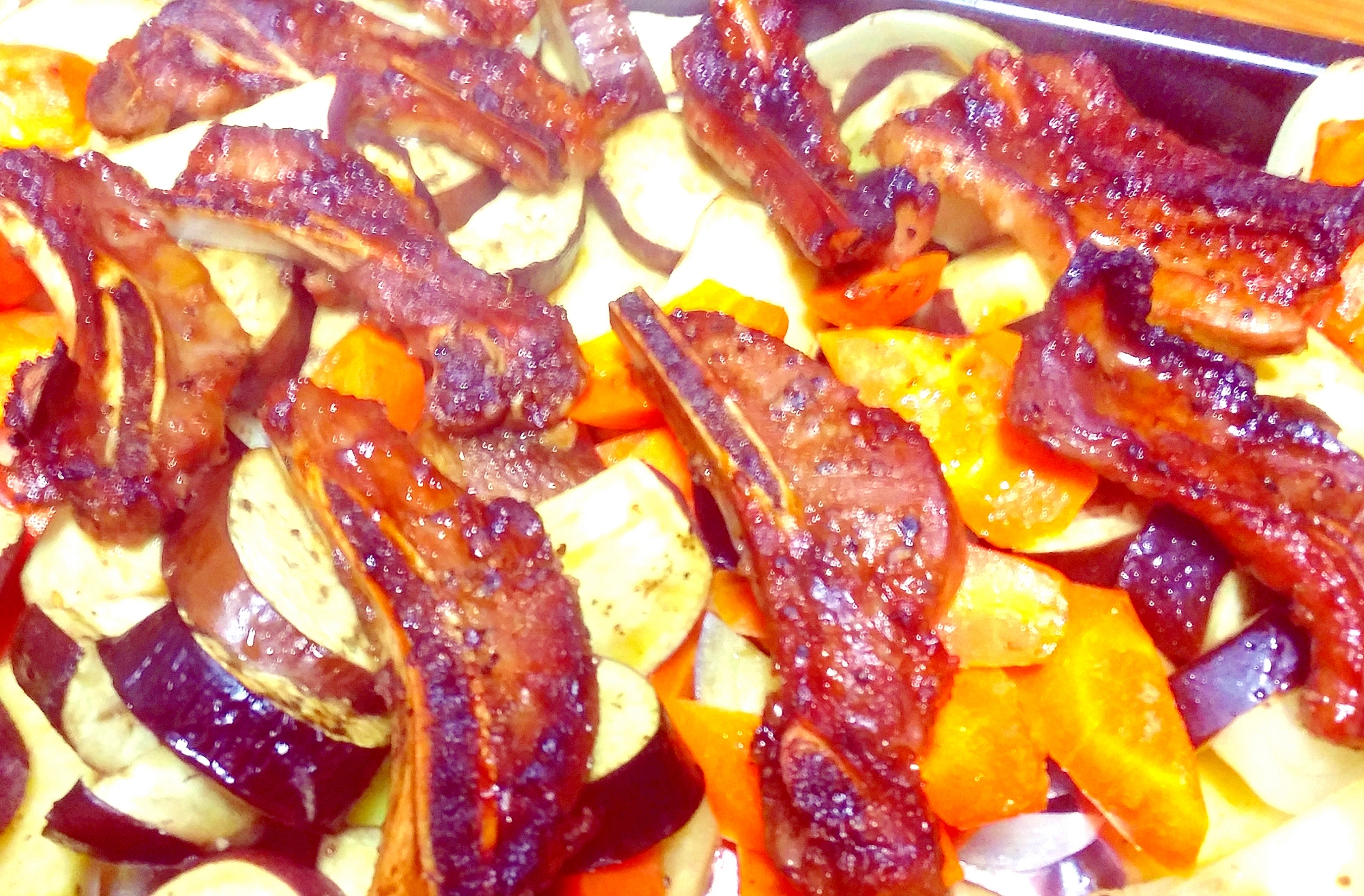 ボリューミー スペアリブと野菜の簡単オーブン焼き レシピ 作り方 By Yomogimotir 楽天レシピ