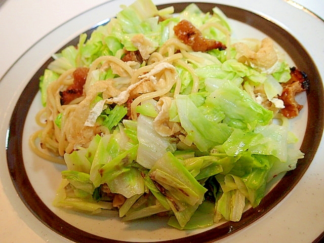 早生キャベツとあげと鶏皮の焼きちゃんぽん レシピ 作り方 By ぷ みぃまま 楽天レシピ