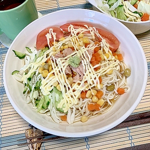 開けて刻んで乗っけてぶっかけ茹でるは麺だけお素麺っ