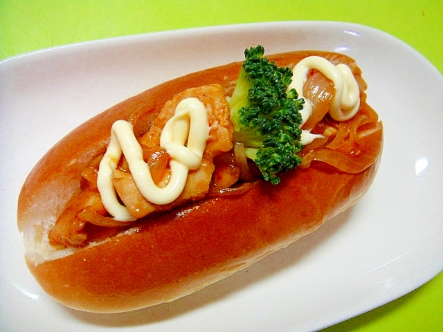 鶏むね肉の甘辛サンド