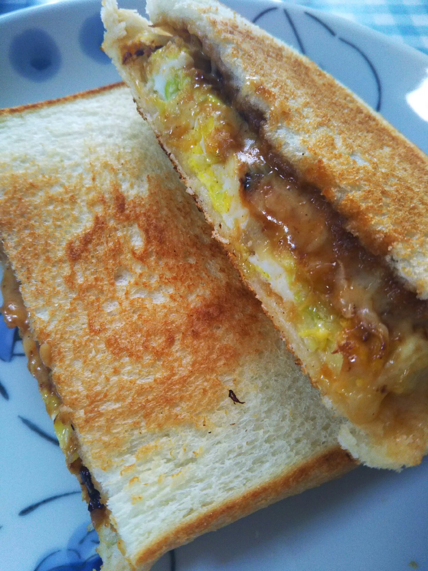 お好み焼き風ホットサンド レシピ 作り方 By ゆみなっつ 楽天レシピ