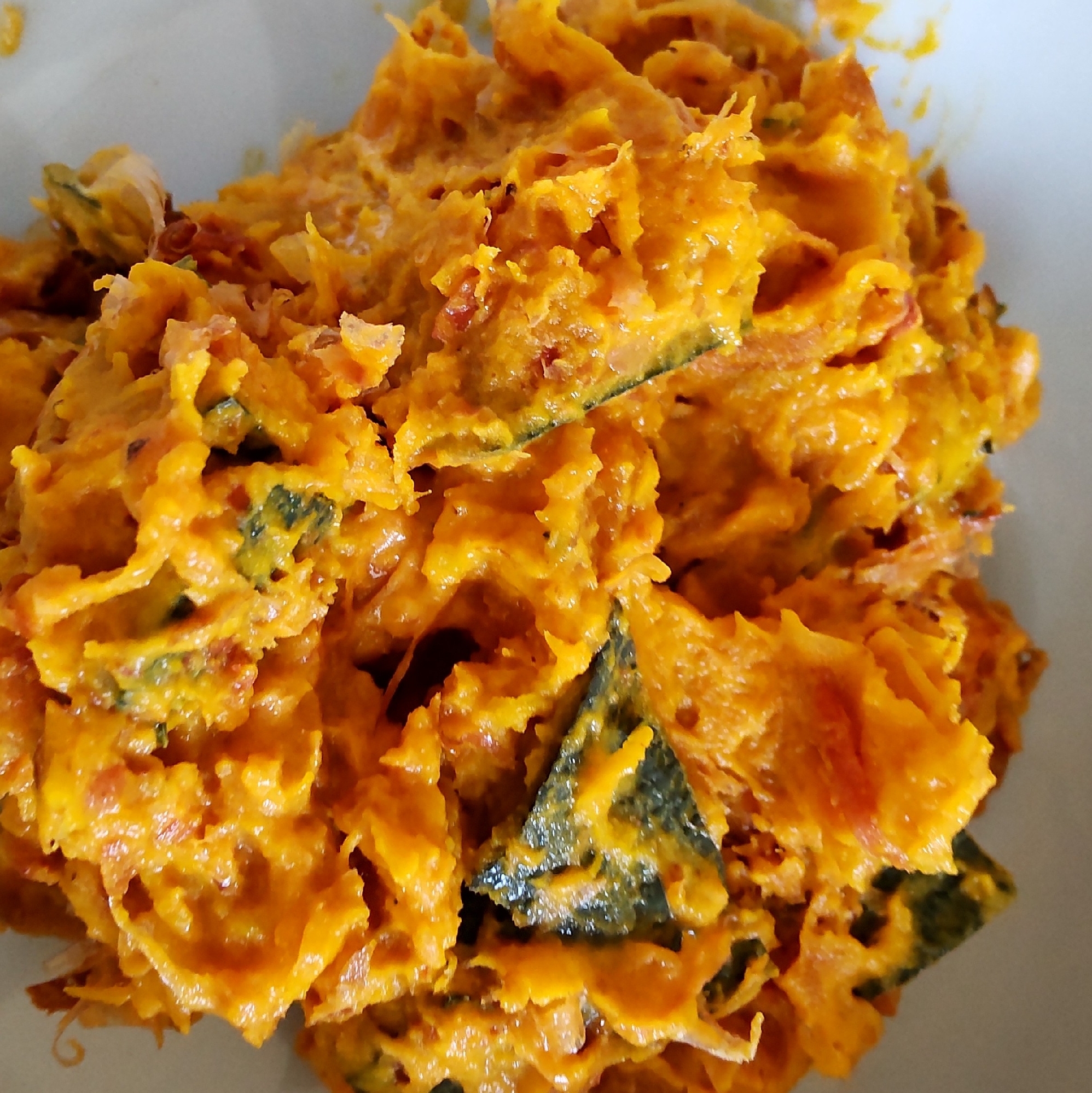 かぼちゃの煮物をリメイク→和風かぼちゃサラダ