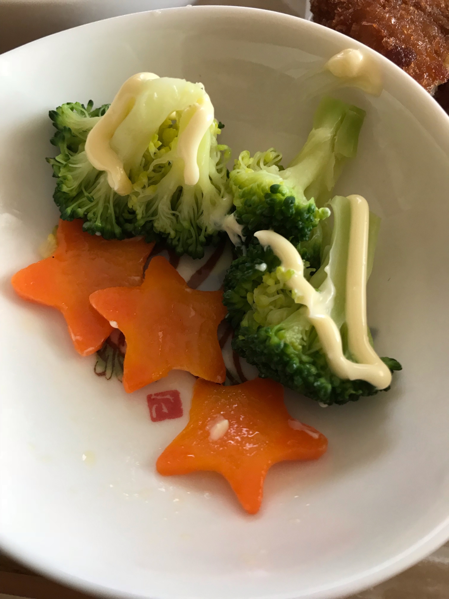 ブロッコリーと人参の子供用温野菜