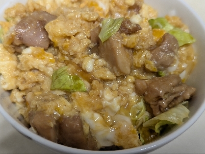 色々レタスの親子丼