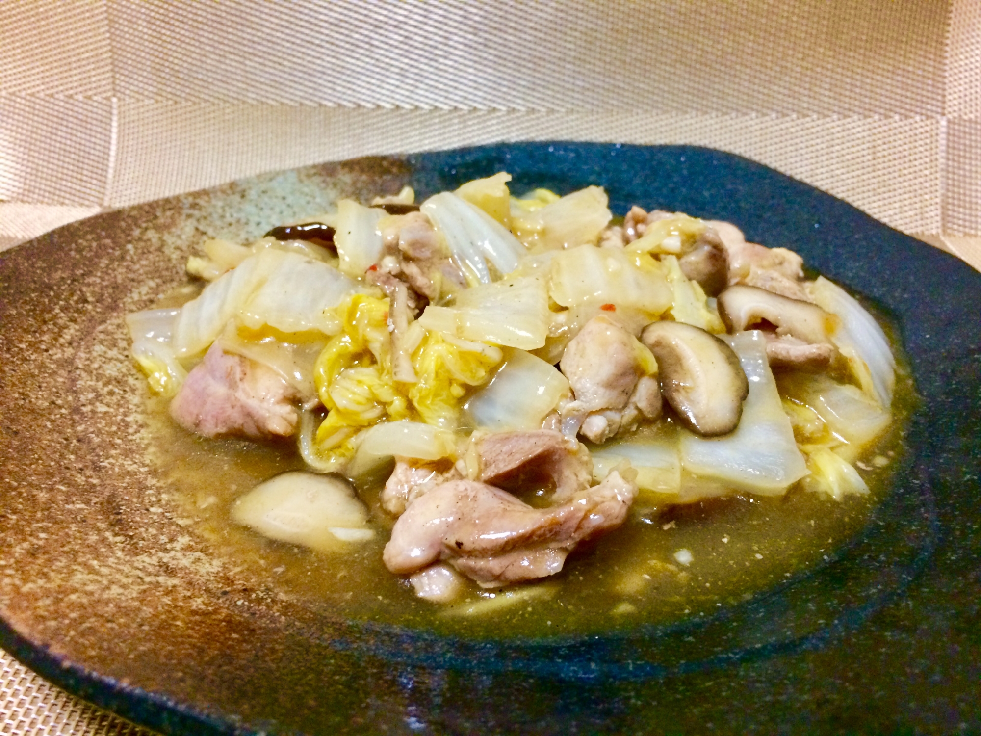 鶏モモと白菜のうま煮