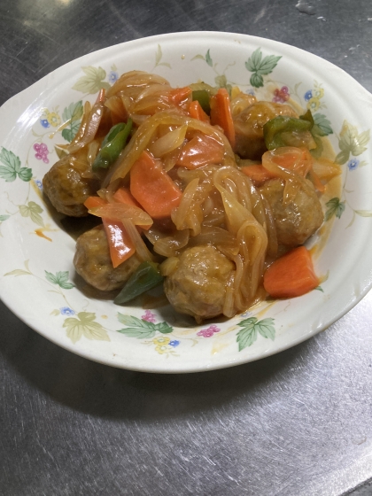 冷凍の肉団子アレンジ！肉団子の酢豚風♪