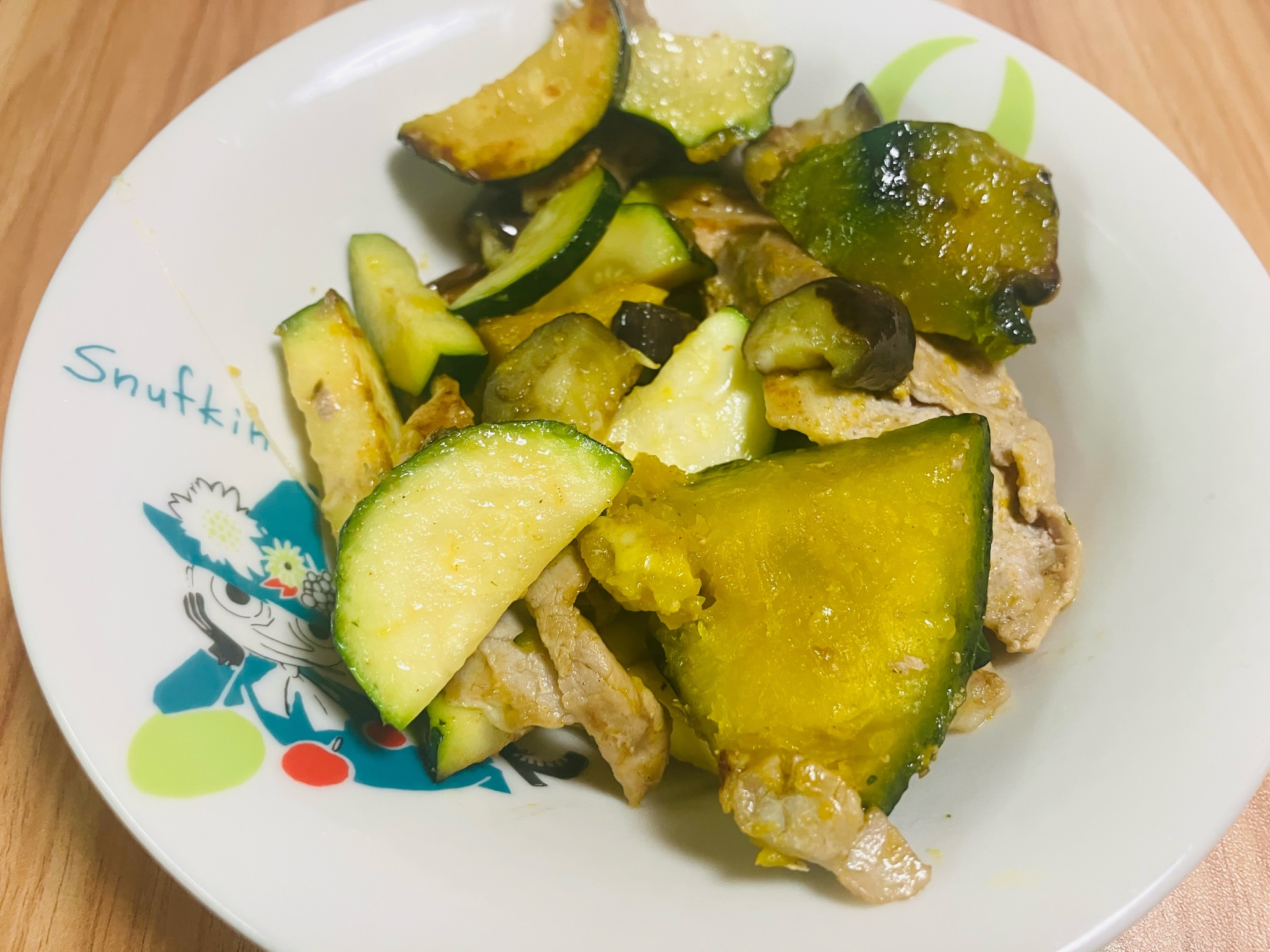豚バラと夏野菜の炒め物