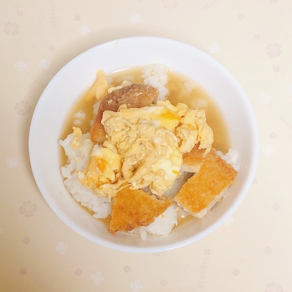 チキンカツ丼☆どんぶり☆チキンカツの卵とじ丼