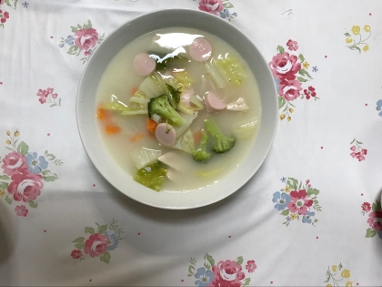 魚肉ソと白菜と椎茸のクリーム煮(^○^)
