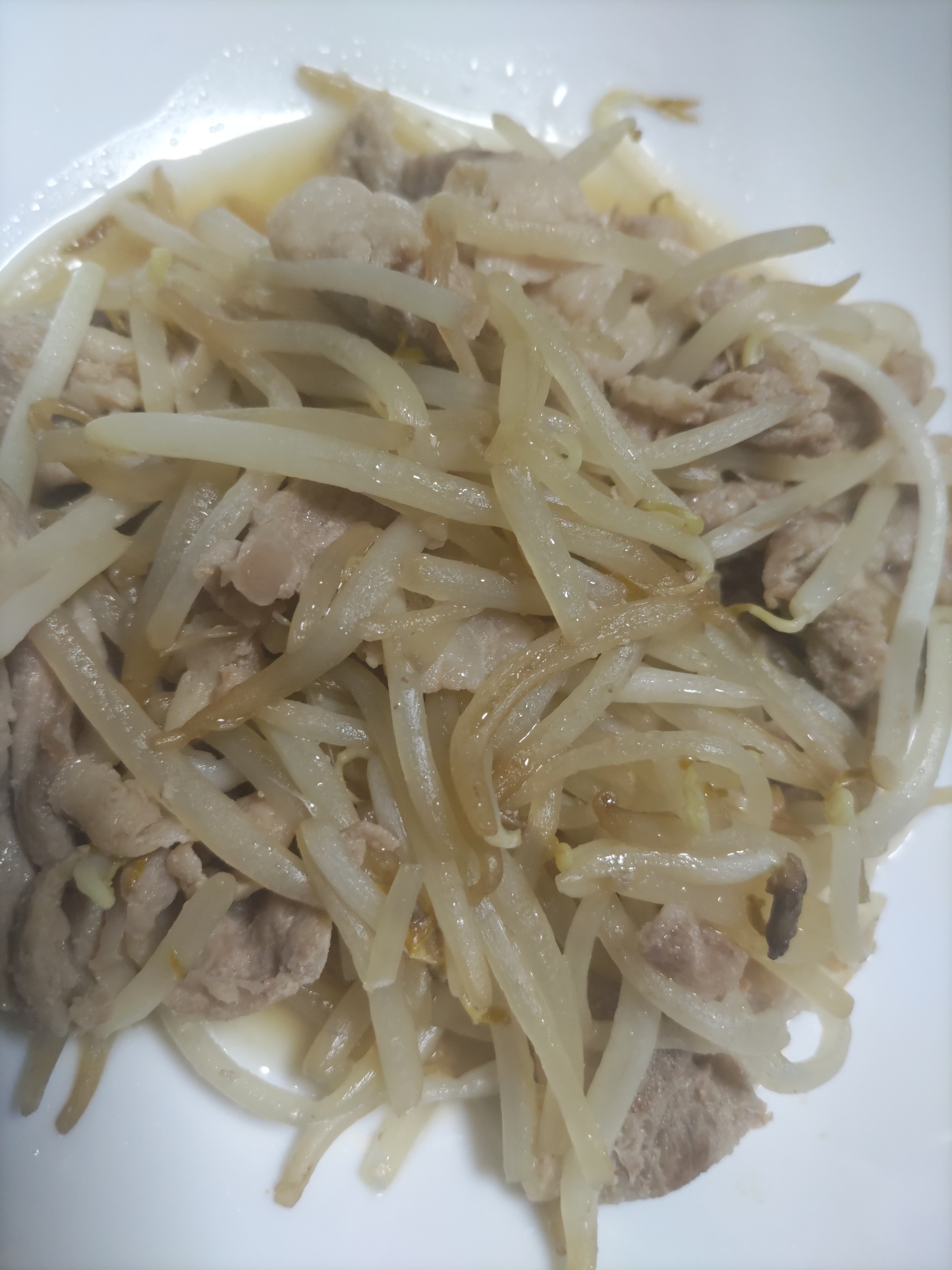 もやしと豚肉のポン酢炒め