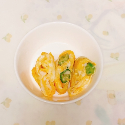 オクラ☆オクラの卵焼き