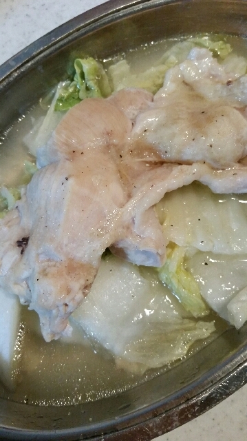 ヘルシオで！白菜と鶏むね肉のコンソメ煮