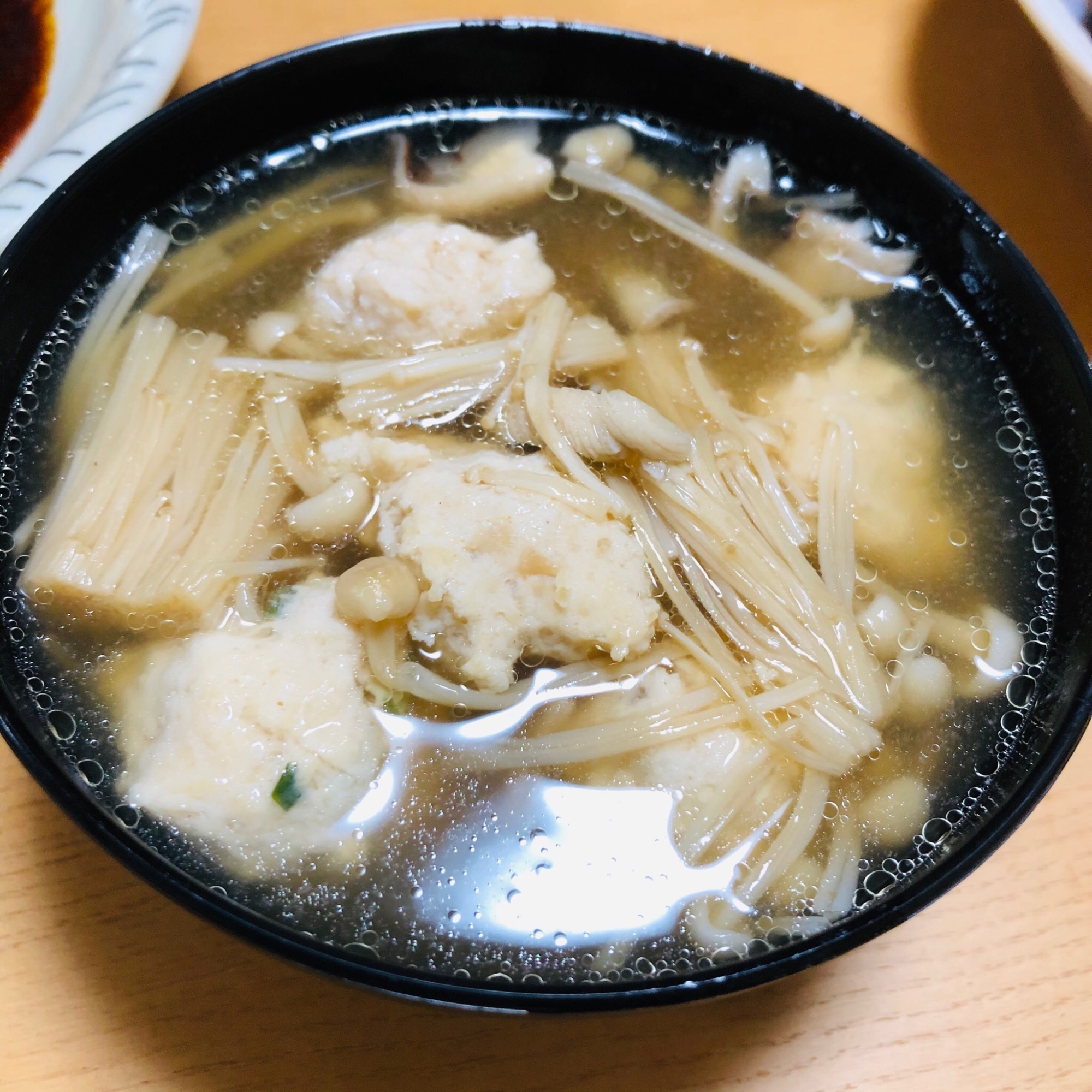 鳥つくねの中華スープ