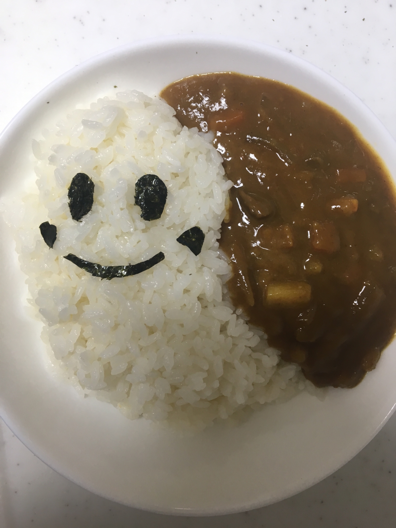 ハロウィン☆お化けカレーライス(^ ^)