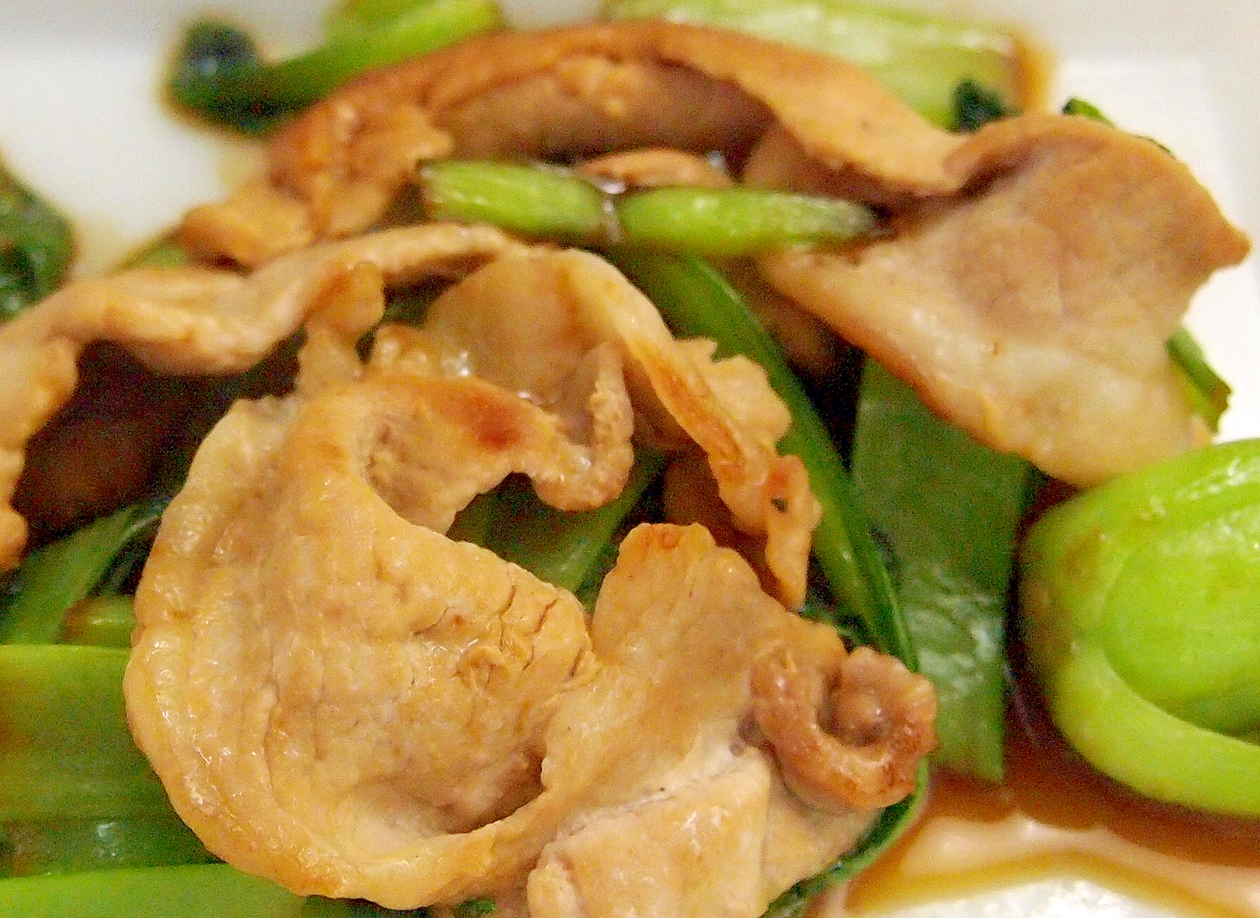 【青じそ】豚肉とチンゲン菜の炒め物