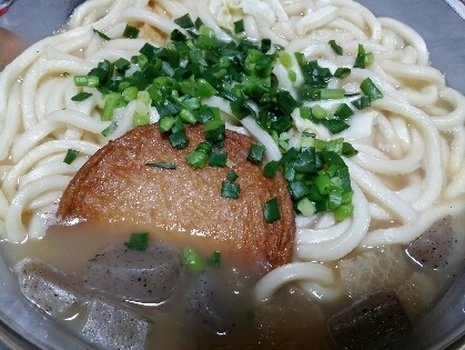 うどん、入れすぎてしまいましたがw、うどんとおでん合ってて、おいしかったです(≧▽≦)レシピありがとうございます♪