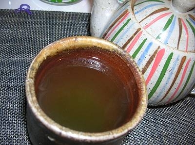 先週は夜のココアが多かったので、今週はココアを控えて塩緑茶で癒されます