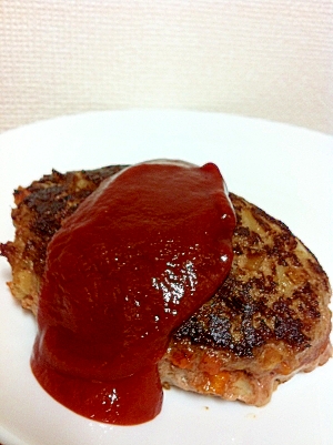 お麩がつなぎのハンバーグ