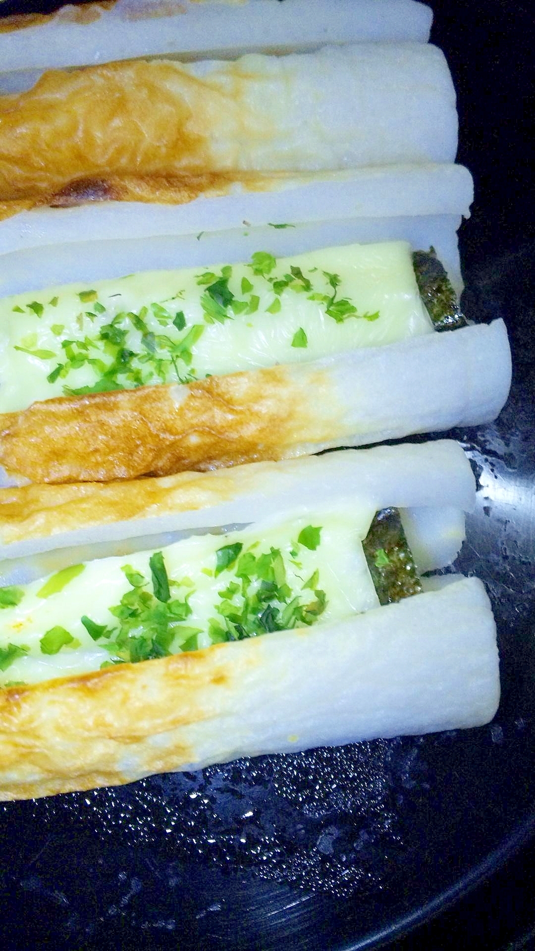 簡単美味！ちくわののりのりチーズ焼き