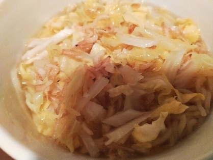 春キャベツと桜エビのラーメン