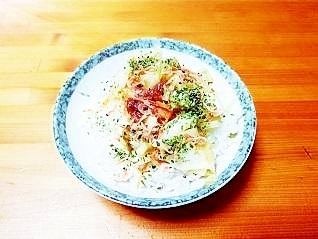 梅 青さ風味 オキアミとキャベツ炒めのっけ御飯 レシピ 作り方 By 仄香 楽天レシピ