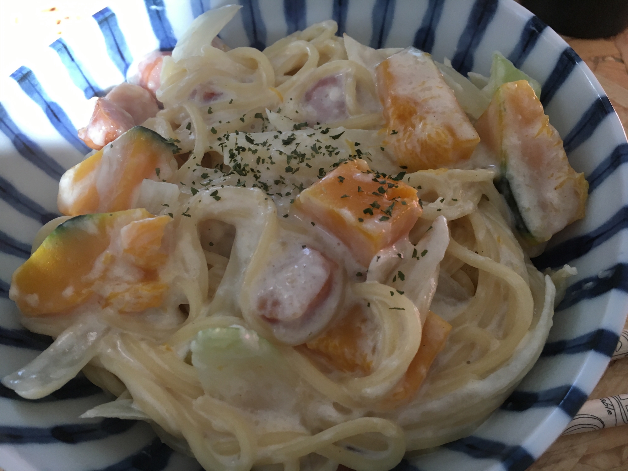 簡単！我が家のクリームパスタ。