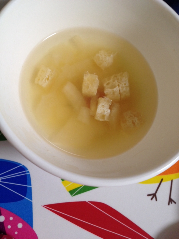 離乳食 大根と油揚げの味噌汁 レシピ 作り方 By かなぶん 楽天レシピ 離乳食 大根と油揚げの味噌汁 レシピ 作り方 By かなぶん 楽天レシピ