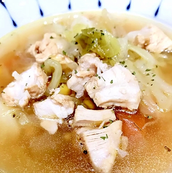 ポロポロ〜むね肉の野菜スープ