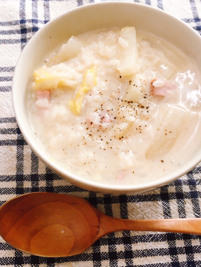 大根と白菜の豆乳チーズリゾット