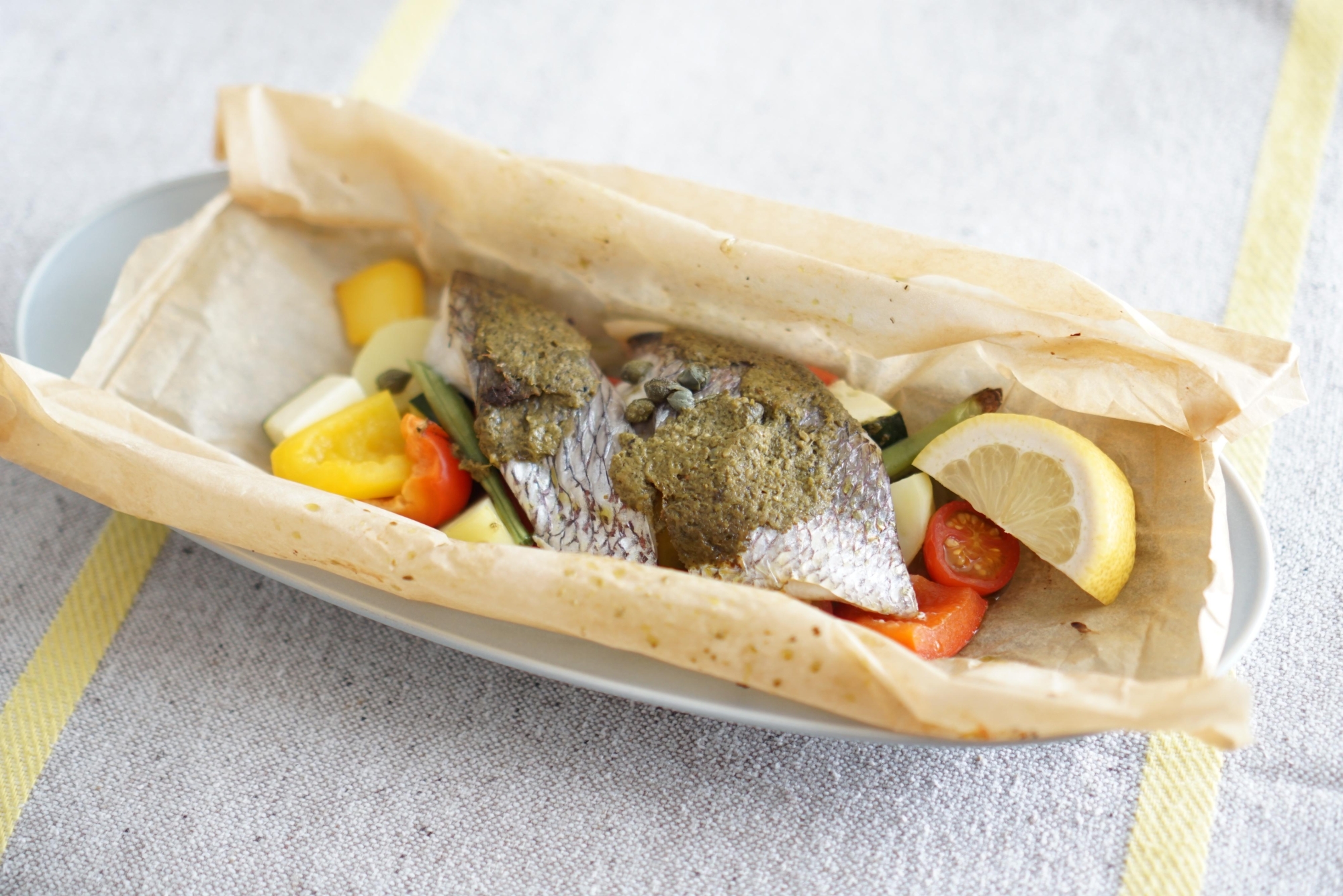 KOZレシピ【鯛のパピヨット】