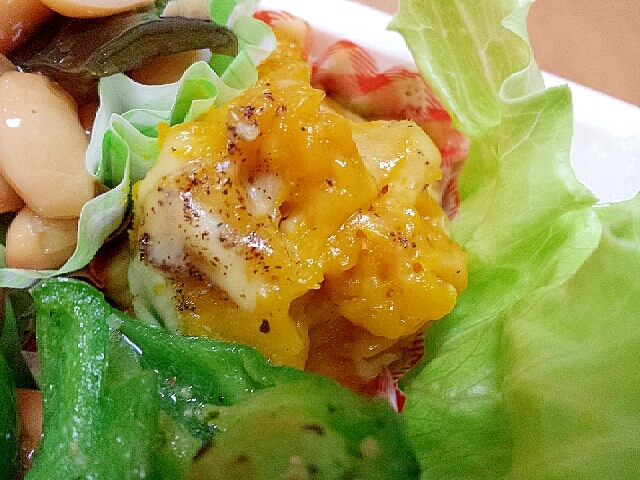 *お弁当おかず* かぼちゃのマヨネーズ焼き