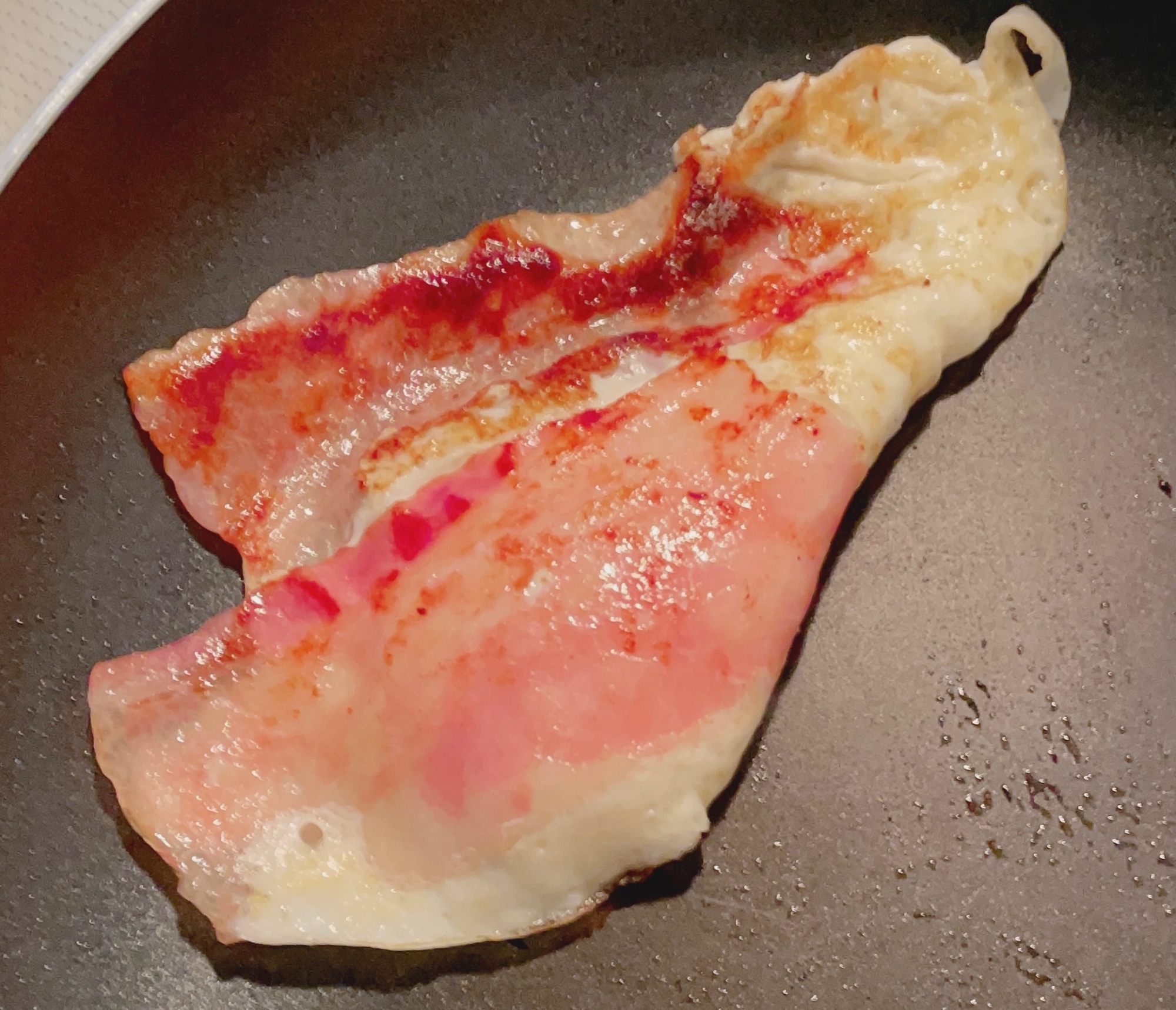 ベーコンエッグ 両面焼き