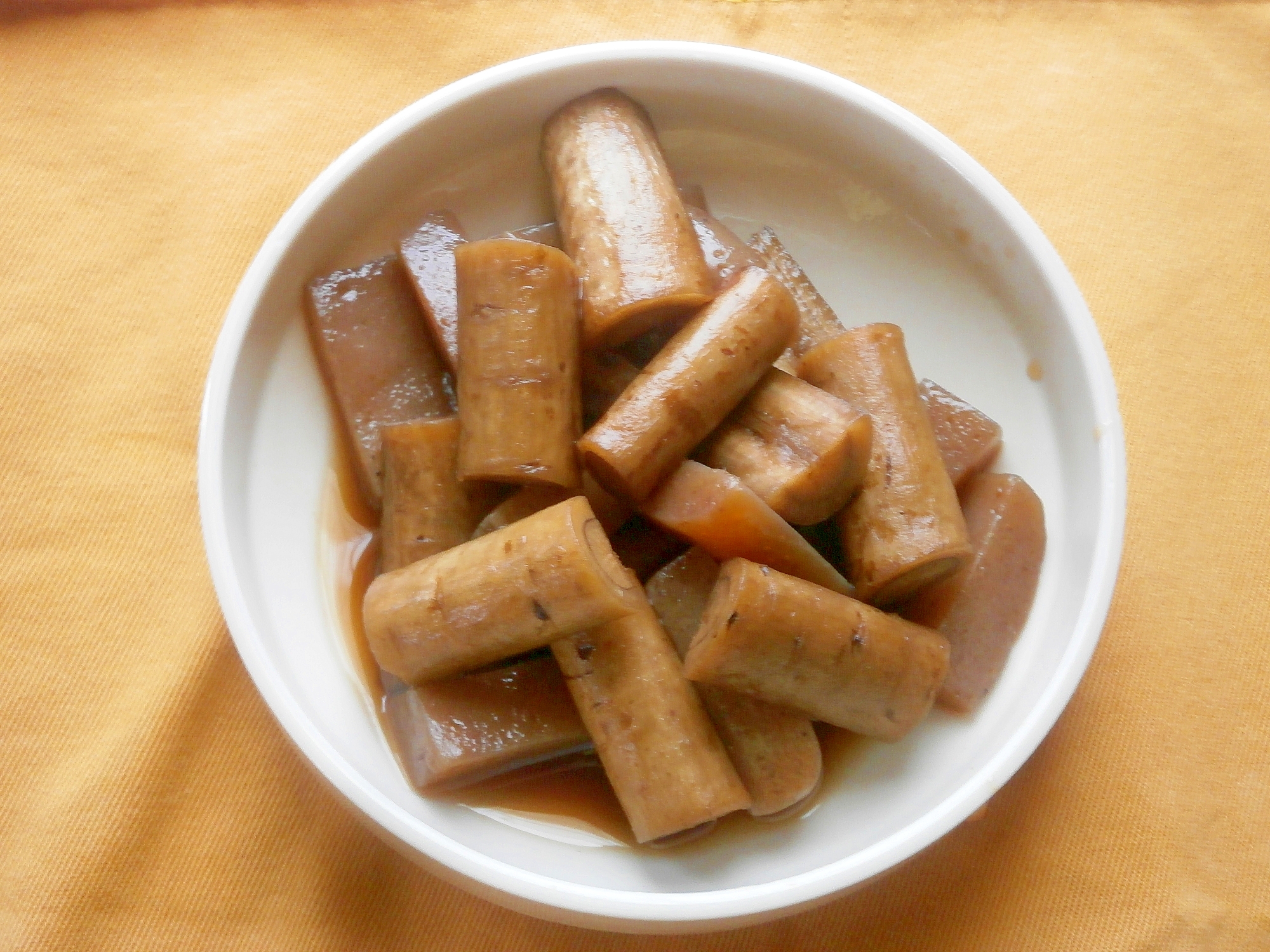 圧力鍋で！ごぼう・こんにゃくの煮物