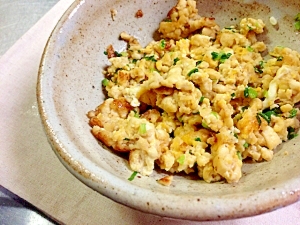 豆腐と卵の炒め物☆雷豆腐！