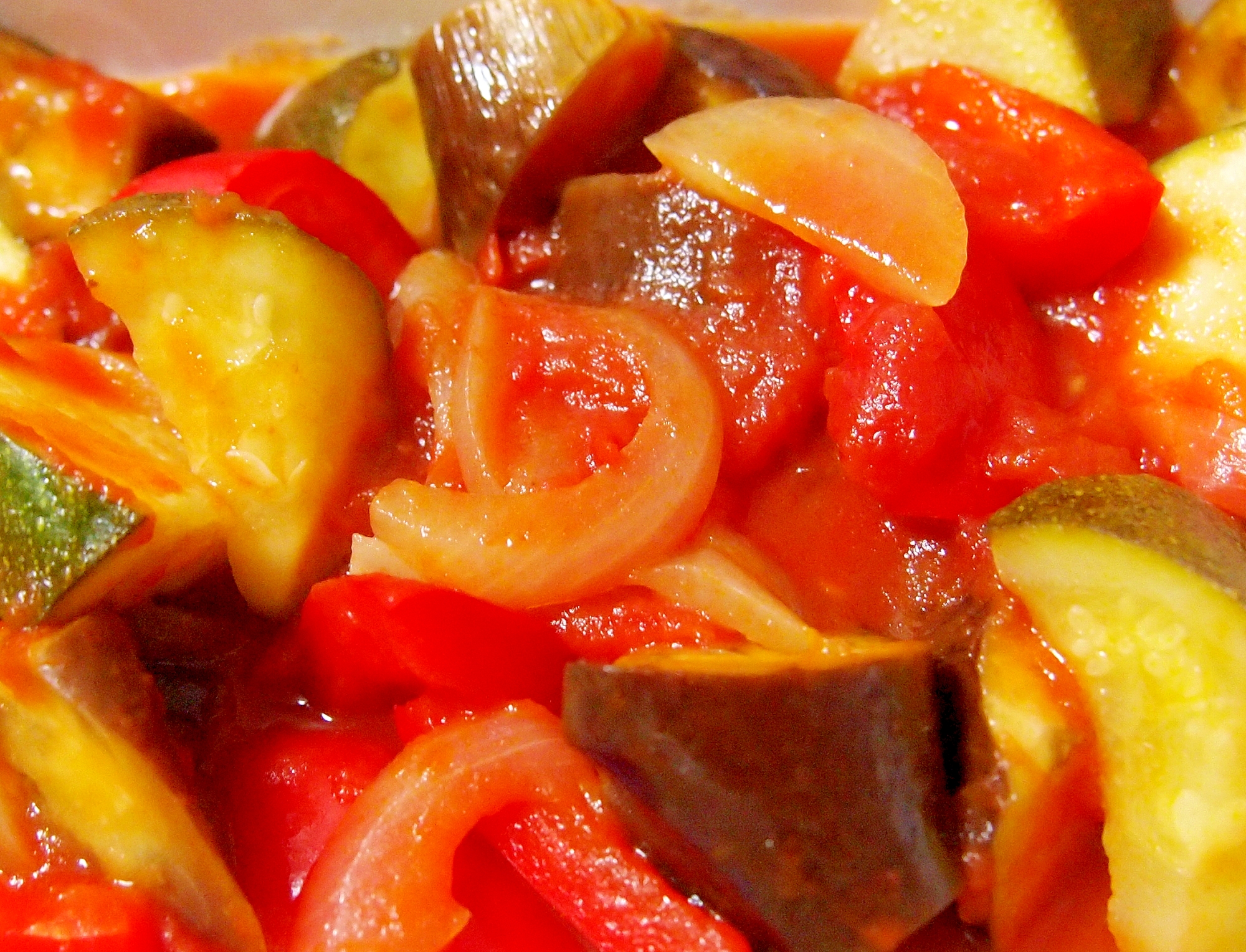 夏野菜のトマトソース煮込み