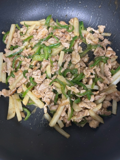 豚小間肉で★じゃがいものチンジャオロース
