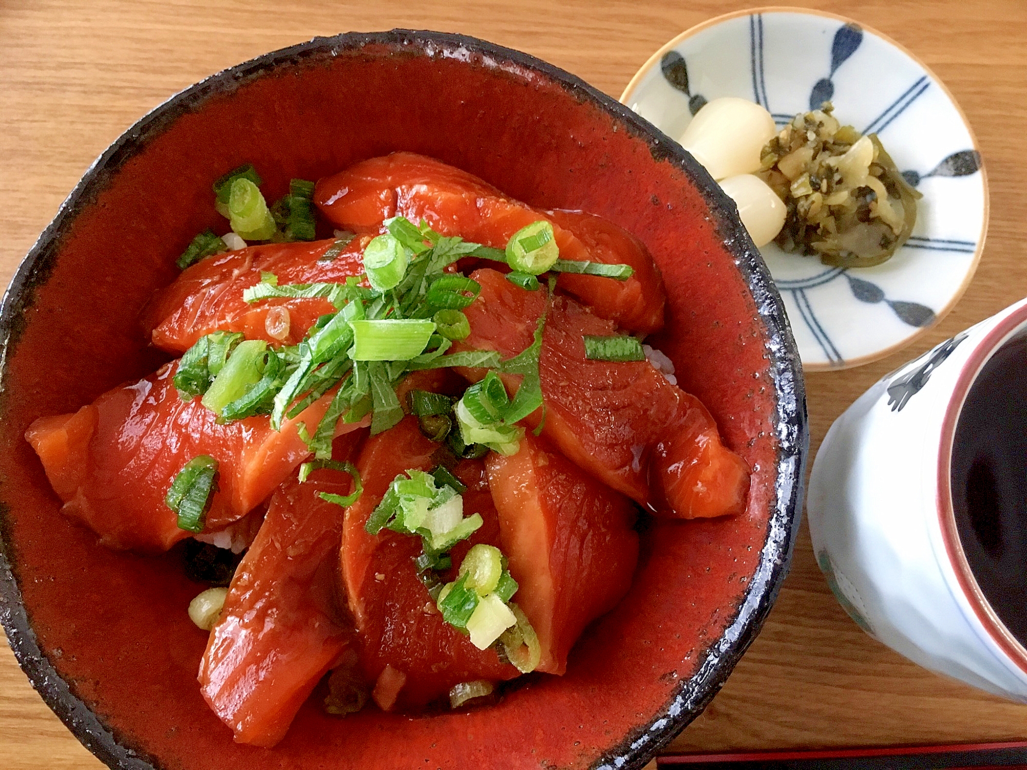 刺身用サーモンのヅケ丼 火を使わない簡単料理 レシピ 作り方 By Balletmom 楽天レシピ